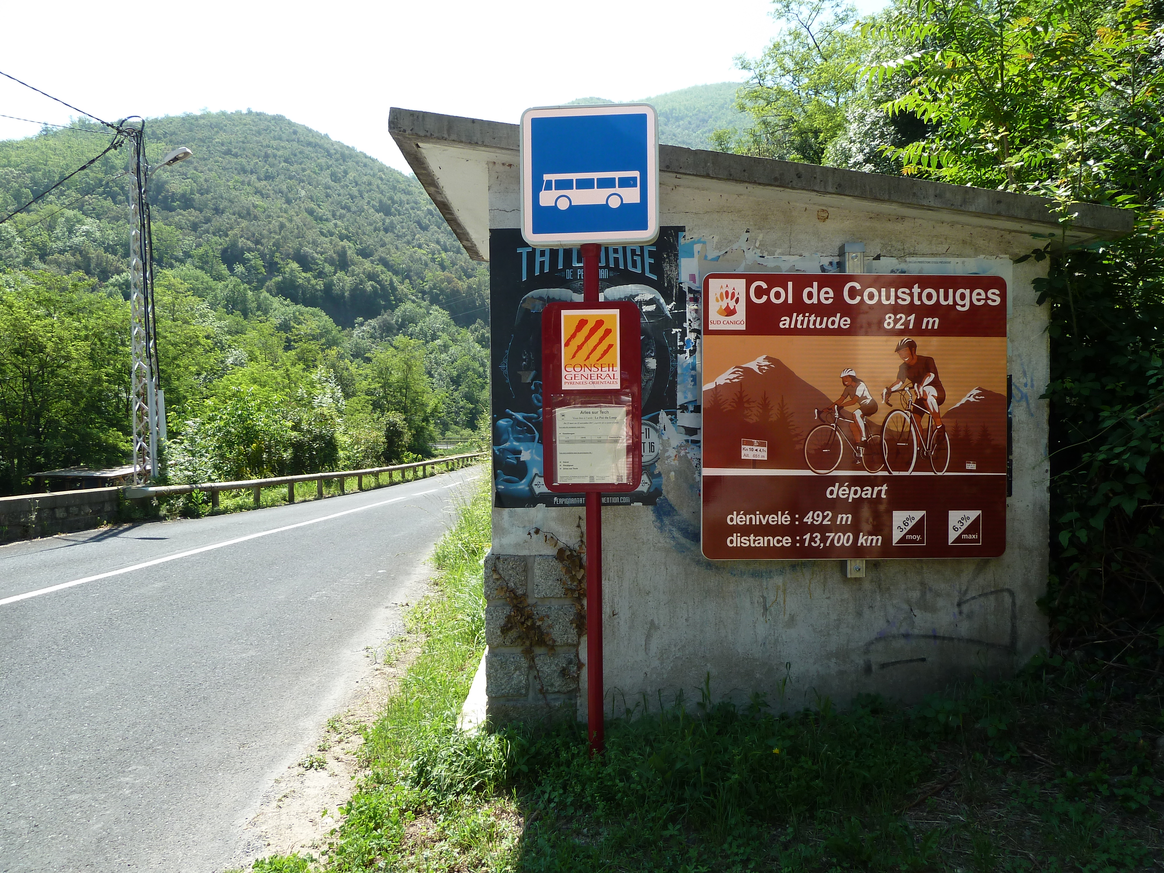 Route vers le Col de Coustouges